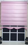 Zebra Stor Perde Pembe  Etek Dilimli ST 005