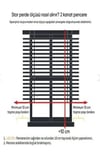 Zebra Stor Perde Mavi Etek Dilimli ST 006