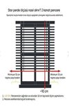 Zebra Stor Perde Mavi Etek Dilimli ST 006