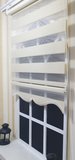 Zebra Stor Perde Altın Simli  Etek Dilimli ST 007