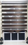 Zebra Stor Perde Koyu Kahve Etek Dilimli ST 034