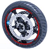 4 Parçalı Kesikli Jant Şeridi Sticker Reflektif & Floresan Renkler Çınar Extreme  Reflektif Kırmızı