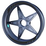 Moto GP İç Jant Şeridi Sticker Reflektif & Floresan Renkler Çınar Extreme  Siyah Karbon Fiber