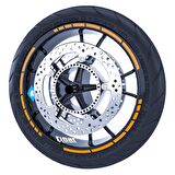 Floresan Turuncu Moto GP Stili Jant Şeridi Sticker Çınar Extreme