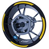 Double Stripe Jant Şeridi Sticker Reflektif & Floresan Renkler Çınar Extreme  Reflektif Koyu Sarı