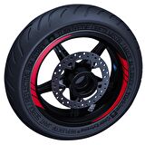 Reflektif Kırmızı Moto GP İç Jant Şeridi Sticker Çınar Extreme