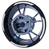 Floresan Beyaz Double Stripe Jant Şeridi Sticker Çınar Extreme