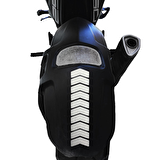 Ok Tasarımlı Reflektif Gri Çamurluk Kask Sticker Çınar Extreme 