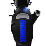 Ok Tasarımlı Reflektif Mavi Çamurluk Kask Sticker Çınar Extreme 