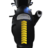 Ok Tasarımlı Reflektif Sarı Çamurluk Kask Sticker Çınar Extreme 