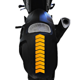 Ok Tasarımlı Floresan Turuncu Çamurluk Kask Sticker Çınar Extreme 