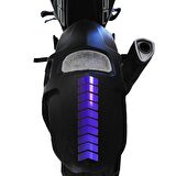 Ok Tasarımlı Patlıcan Moru Çamurluk Kask Sticker Çınar Extreme 