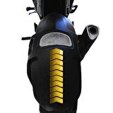 Ok Tasarımlı Limon Sarısı Çamurluk Kask Sticker Çınar Extreme 