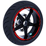Moto GP Yarış Bayraklı Bayrak Kırmızı Jant Şeridi Sticker Çınar Extreme