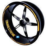 3 Parça Tasarımlı Jant Şeridi Sticker Reflektif & Floresan Renkler Çınar Extreme  Limon Sarısı