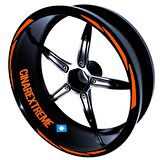 3 Parça Tasarımlı Alev Turuncusu Jant Şeridi Sticker Çınar Extreme 