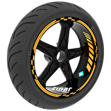 Moto GP İç Dış Jant Şeridi Takım Sticker Reflektif & Floresan Renkler Çınar Extreme  Taksi Sarısı