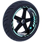 Nane Yeşili Moto GP İç Dış Jant Şeridi Takım Sticker Çınar Extreme 