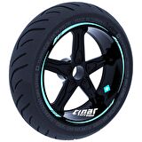Nane Yeşili 4 Parçalı Keskin Jant Şeridi Sticker Çınar Extreme 