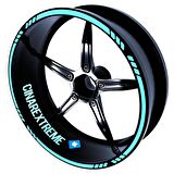 4 Parçalı Kesikli Jant Şeridi Sticker Reflektif & Floresan Renkler Çınar Extreme 