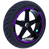 Moto GP Stili Patlıcan Moru Jant Şeridi Sticker Çınar Extreme