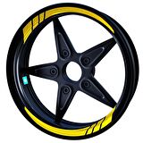 Moto GP Reflektif Sarı İç Jant Şeridi Sticker Çınar Extreme 