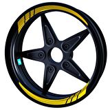Moto GP Yaldızlı Gold İç Jant Şeridi Sticker Çınar Extreme