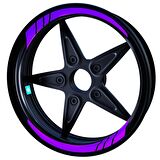 Moto GP Patlıcan Moru İç Jant Şeridi Sticker Çınar Extreme