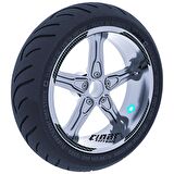 Double Stripe Tasarımlı Siyah Karbon Fiber Dokulu Jant Şeridi Sticker Çınar Extreme 