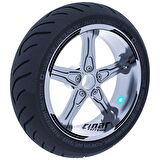 Double Stripe Tasarımlı Jet Siyah Jant Şeridi Sticker Çınar Extreme 