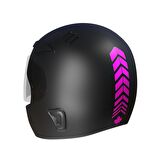 2 Adet Sport Kask, Araba Ayna Gül Pembesi Kask Sticker Çınar Extreme 