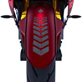 2 Adet Sport Motosiklet Çamurluk Siyah Karbon Fiber Dokulu Kask Sticker Çınar Extreme 