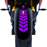 2 Adet Sport Motosiklet Çamurluk Patlıcan Moru Kask Sticker Çınar Extreme 