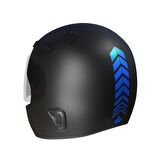 Moto Rider 4'lü Sticker Seti Reflektif Mavi İç Dış Jant Şeridi Kask ve Çamurluk Çınar Extreme 