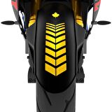 Moto Rider 4'lü Sticker Seti Yaldızlı Gold İç Dış Jant Şeridi Kask ve Çamurluk Çınar Extreme 