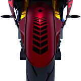 Moto Rider 4'lü Sticker Seti Jet Siyah İç Dış Jant Şeridi Kask ve Çamurluk Çınar Extreme 