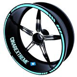 Moto Rider 4'lü Sticker Seti Nane Yeşili İç Dış Jant Şeridi Kask ve Çamurluk Çınar Extreme 