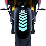 Moto Rider 4'lü Sticker Seti Nane Yeşili İç Dış Jant Şeridi Kask ve Çamurluk Çınar Extreme 