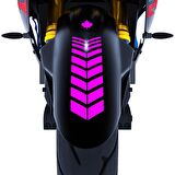 Moto Rider 4'lü Sticker Seti Gül Pembesi İç Dış Jant Şeridi Kask ve Çamurluk Çınar Extreme 