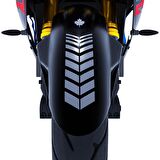 Moto Rider 4'lü Sticker Seti Taş Grisi İç Dış Jant Şeridi Kask ve Çamurluk Çınar Extreme 