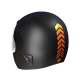 Moto Rider 4'lü Sticker Seti Alev Turuncu İç Dış Jant Şeridi Kask ve Çamurluk Çınar Extreme 