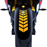 Moto Rider 4'lü Sticker Seti Taksi Sarısı İç Dış Jant Şeridi Kask ve Çamurluk Çınar Extreme 