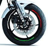 Italy Design Yeşil Beyaz Kırmızı İtalyan Jant Şeridi Sticker Çınar Extreme 