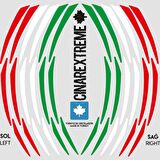 Italy Design Yeşil Beyaz Kırmızı İtalyan Jant Şeridi Sticker Çınar Extreme 