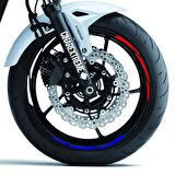 Russian Design Beyaz Mavi Kırmızı Rus Jant Şeridi Sticker Çınar Extreme 