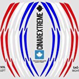Russian Design Beyaz Mavi Kırmızı Rus Jant Şeridi Sticker Çınar Extreme 