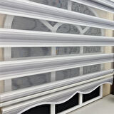 StorBurada Gri Renk Geçişli Zebra Stor Perde (Etek Dilimli)