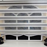 StorBurada Gri Renk Geçişli Zebra Stor Perde (Etek Dilimli)