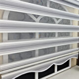 StorBurada Gri Renk Geçişli Zebra Stor Perde (Etek Dilimli)