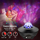 Anaway Shopping Galaksi Projektör Gece Lambası, Yıldızlı Gece Lambası, Okyanus Dalgası Dönen Su Dalgası Bluetooth Zamanlayıcı Uzaktan Kumandalı Müzik Çalar, LED Işık Lambası, Gece Lambası Çocuklar/Yetişkinler Odası Dekorasyonu